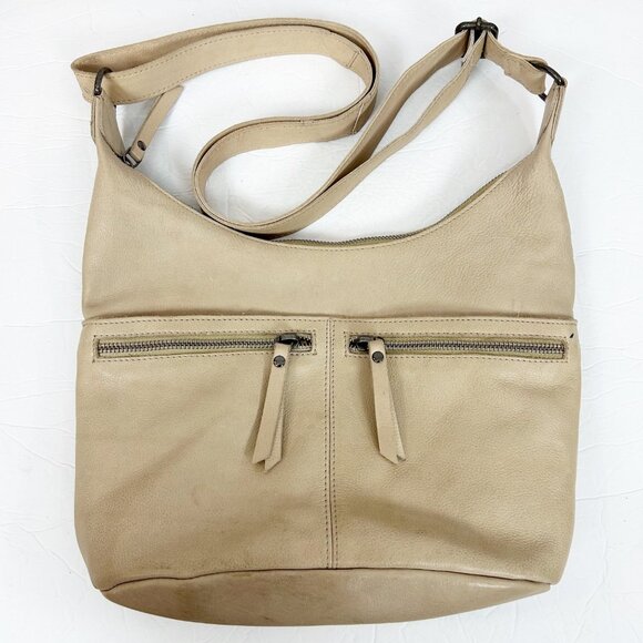 latico Handbags - Latico Gita Crossbody Bag Bone Ivory Leather Purse Women's